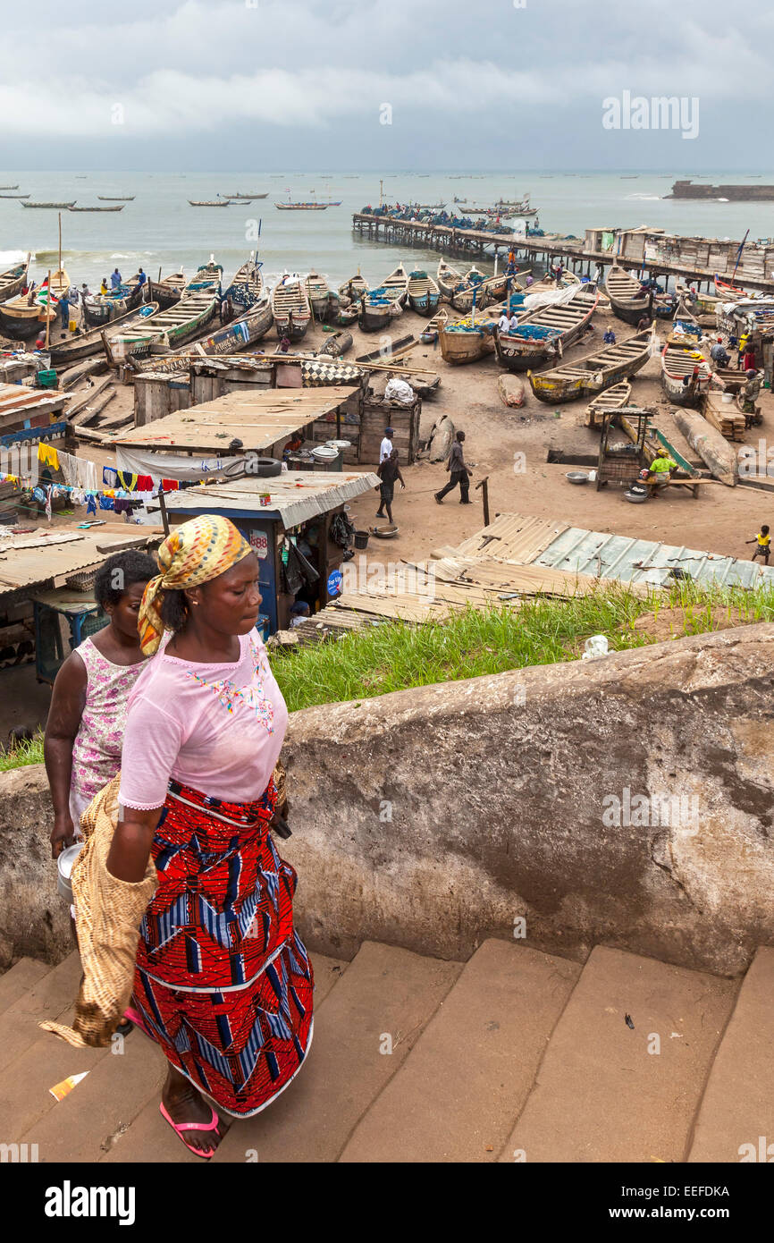 Jamestown fishing village, Accra, Ghana, Africa Stock Photo