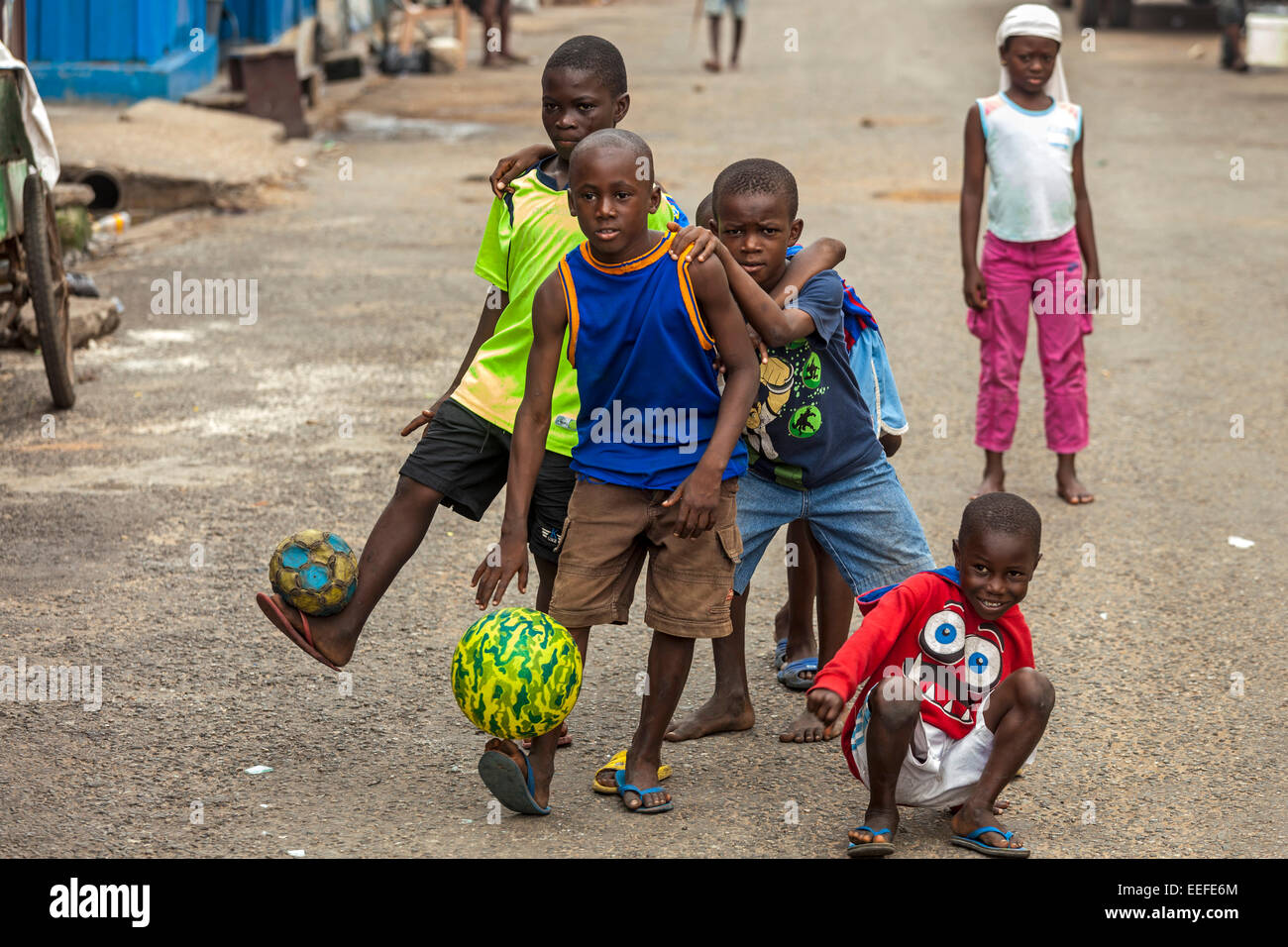 Local people, Jamestown, Accra, Ghana, Africa Stock Photo