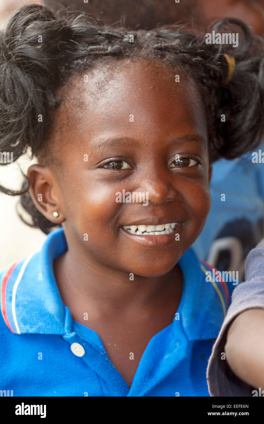 Schoolgirl, Jamestown, Accra, Ghana, Africa Stock Photo