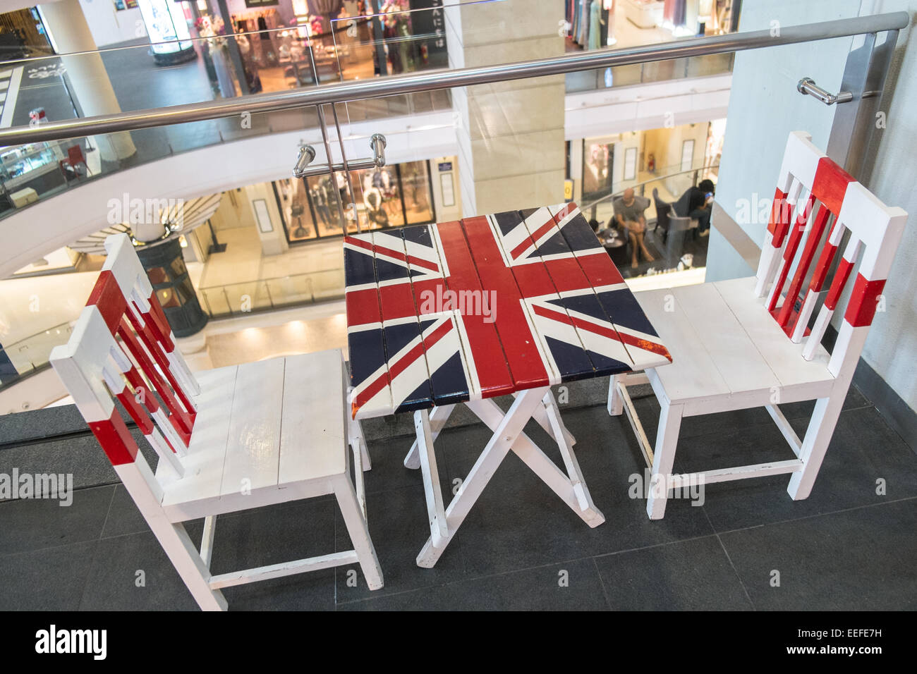 British,London floor union jack colours,flag at Terminal 21 Shopping Centre  Mall at Christmas time.Bangkok,Thailand,Asia Stock Photo - Alamy