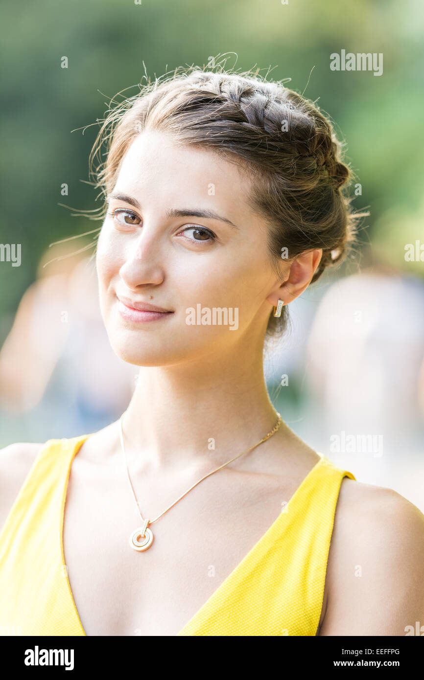 Happy Young Bridesmaid Girl Portrait Stock Photo