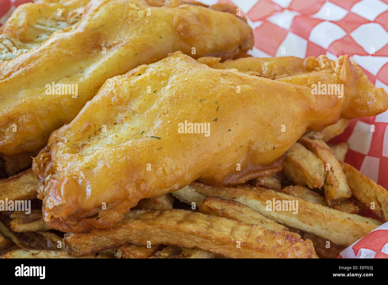 Restaurant deep fried fish and chips Stock Photo Alamy