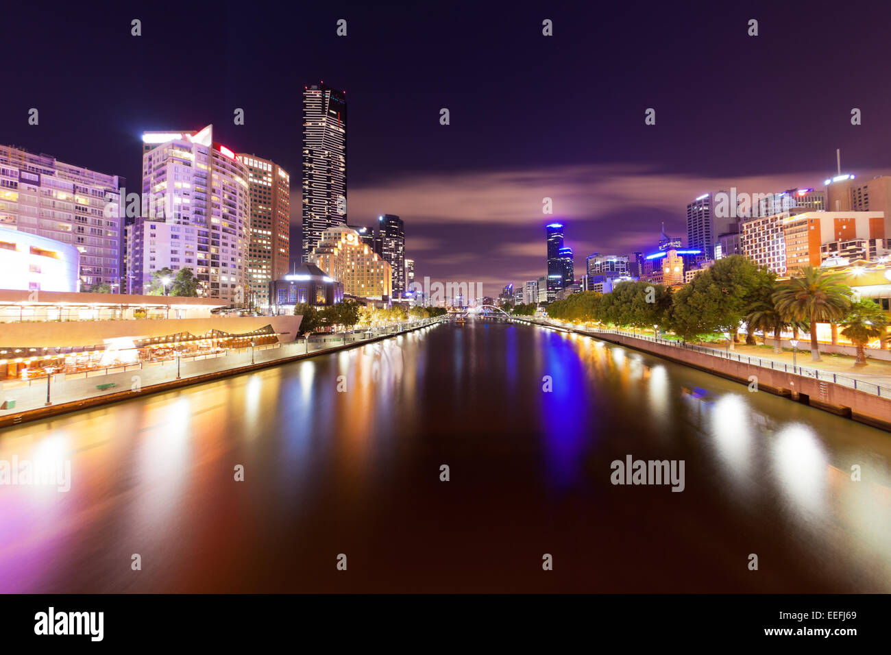 View of Yarra river in Melbourne, Australia Stock Photo