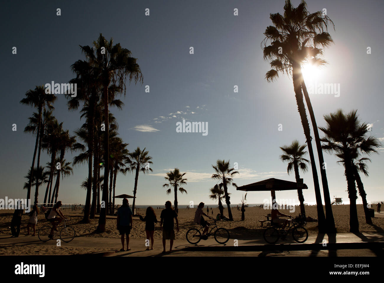 Venice beach panoramic view in Los Angeles Stock Photo - Alamy