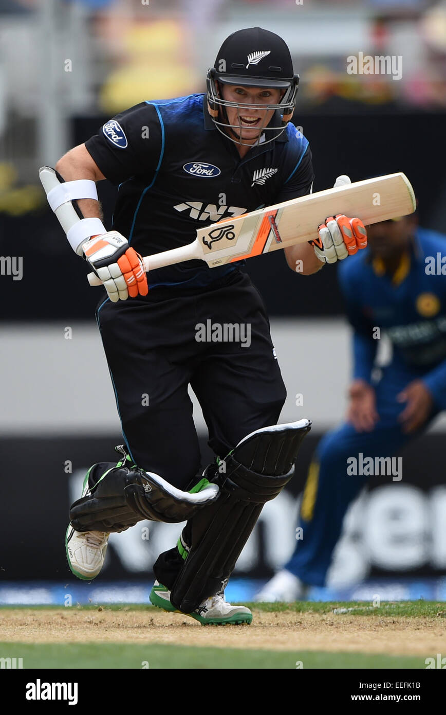 Eden Park, Auckland, New Zealand. 17th Jan, 2015. Tom Latham. ANZ One