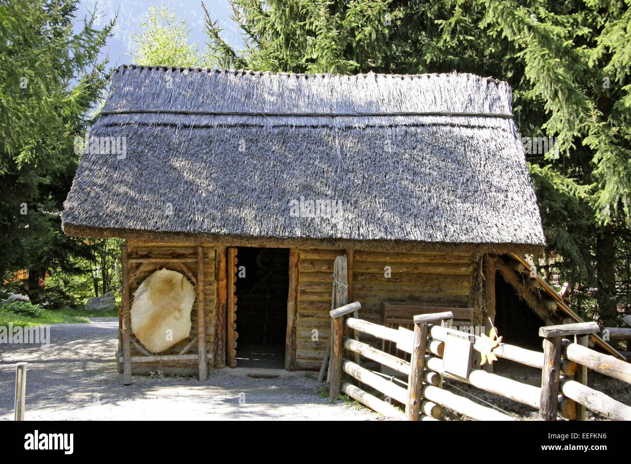 Oesterreich, Huette Handwerk im Oetzimuseum in Umhausen, Oetztal Stock Photo