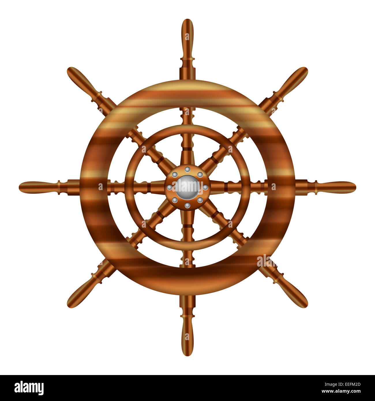 Helm wheel on white background. Vector illustration Stock Photo - Alamy