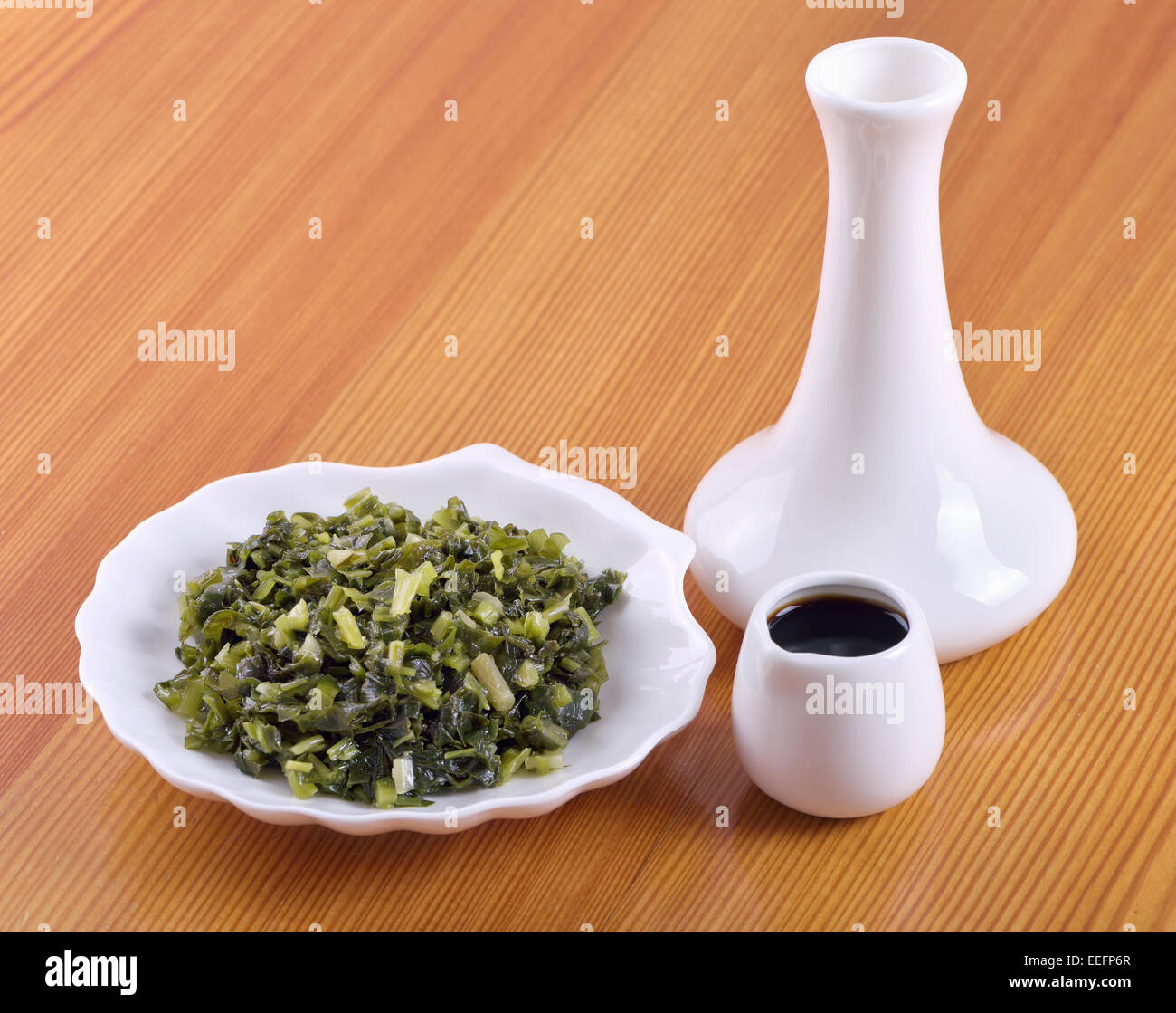 Salty ramsons (Allium ursinum) -tasty appetizer Siberian Stock Photo