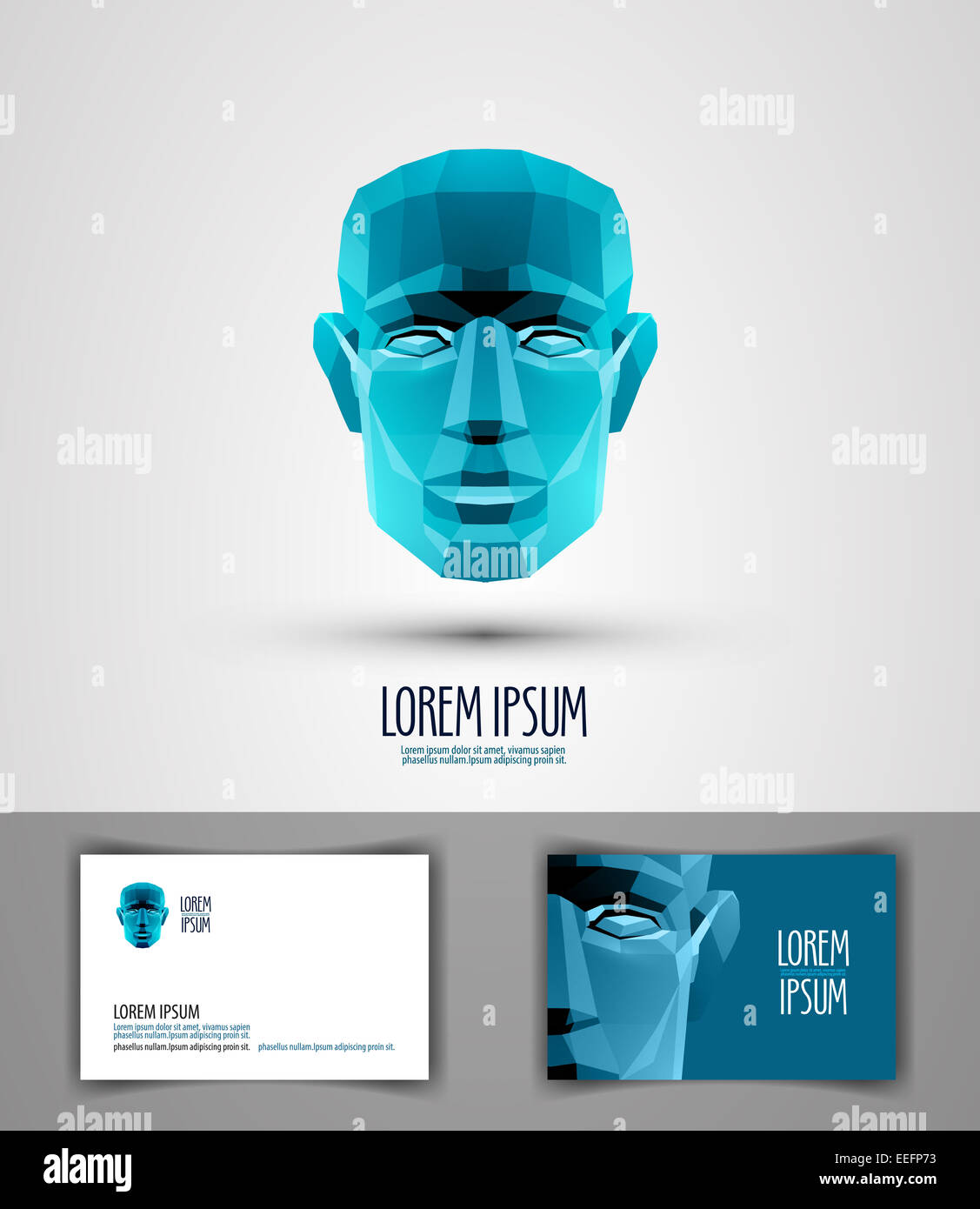 human vector logo design template. head or robot icon. Stock Photo