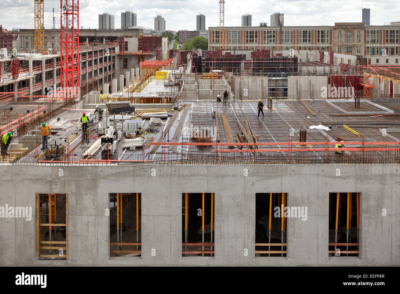 Berlin, Germany, construction work on site Berliner Schloss Stock Photo ...