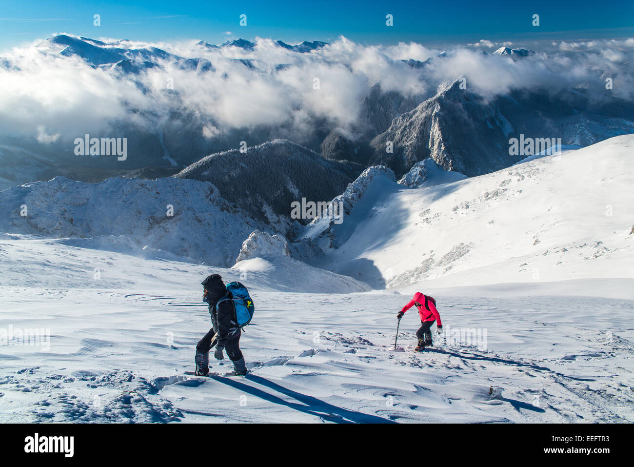 Tatra mountains - winter view above clouds Stock Photo - Alamy