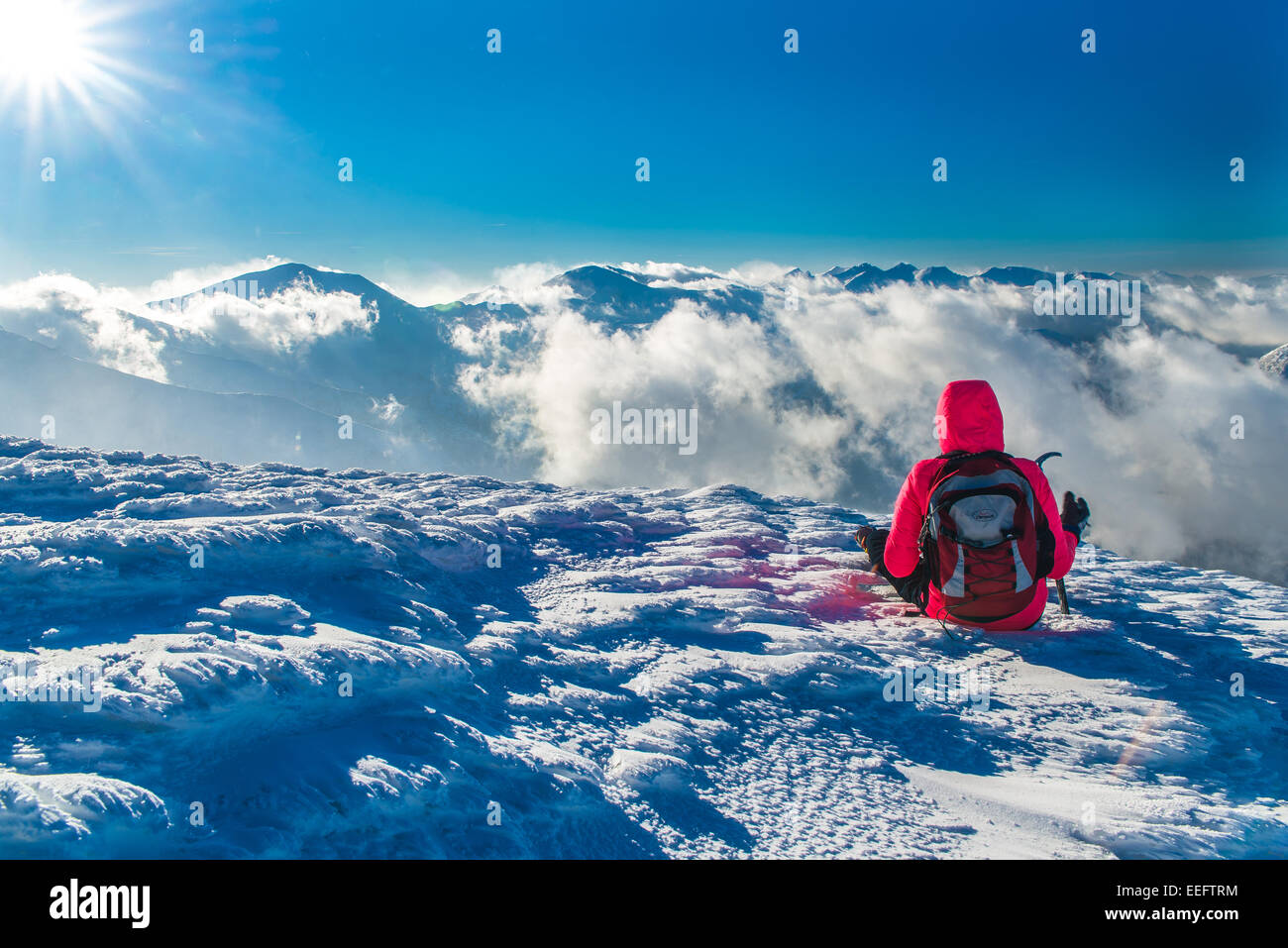 Tatra mountains - winter view above clouds Stock Photo - Alamy