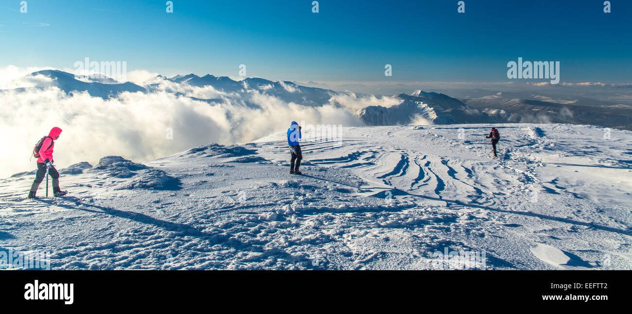 Tatra mountains - winter view above clouds Stock Photo - Alamy