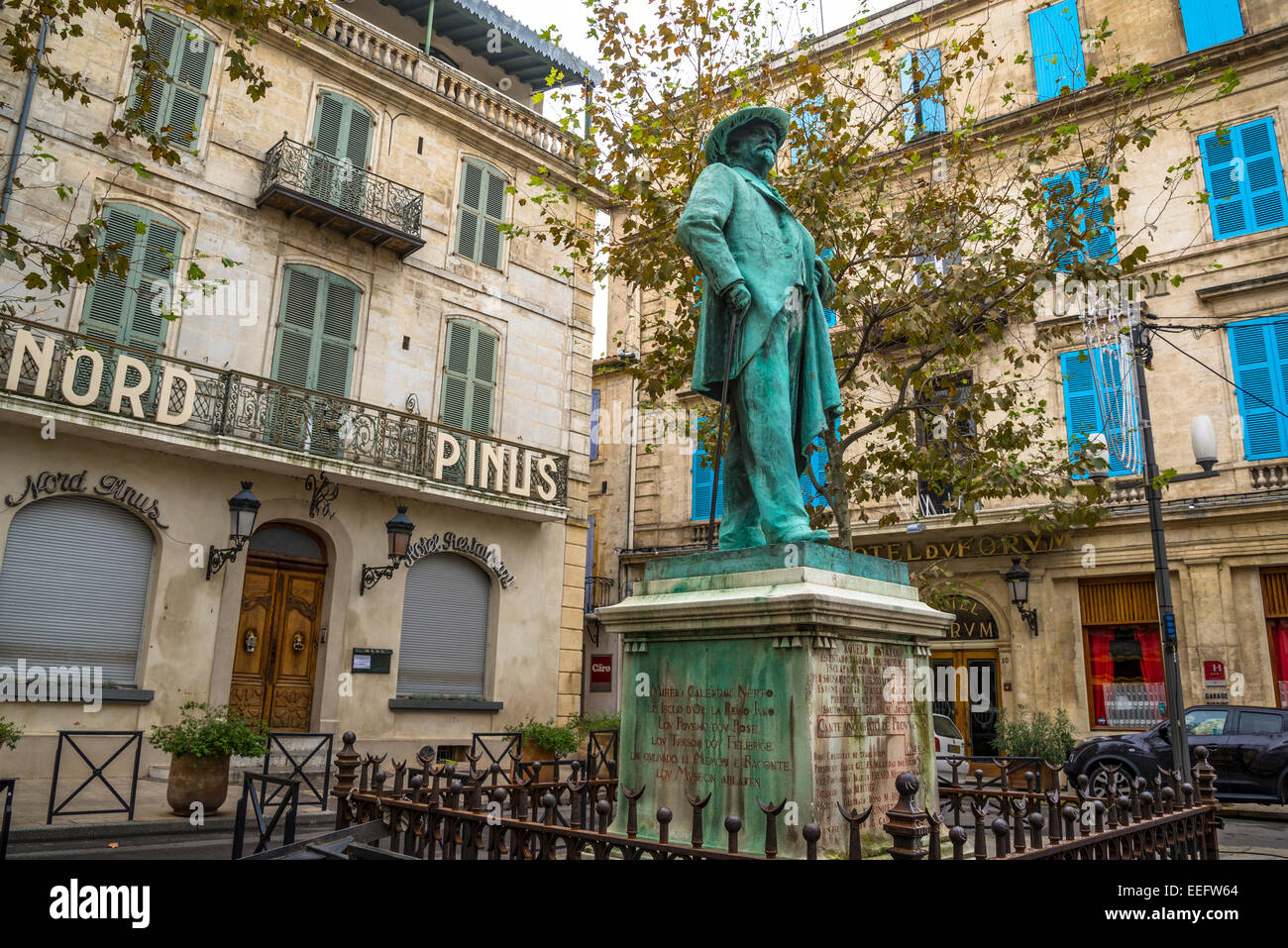 Statue of Frederic Mistral on Forum Square, Arles, Bouches-du-Rhone, France  Stock Photo - Alamy