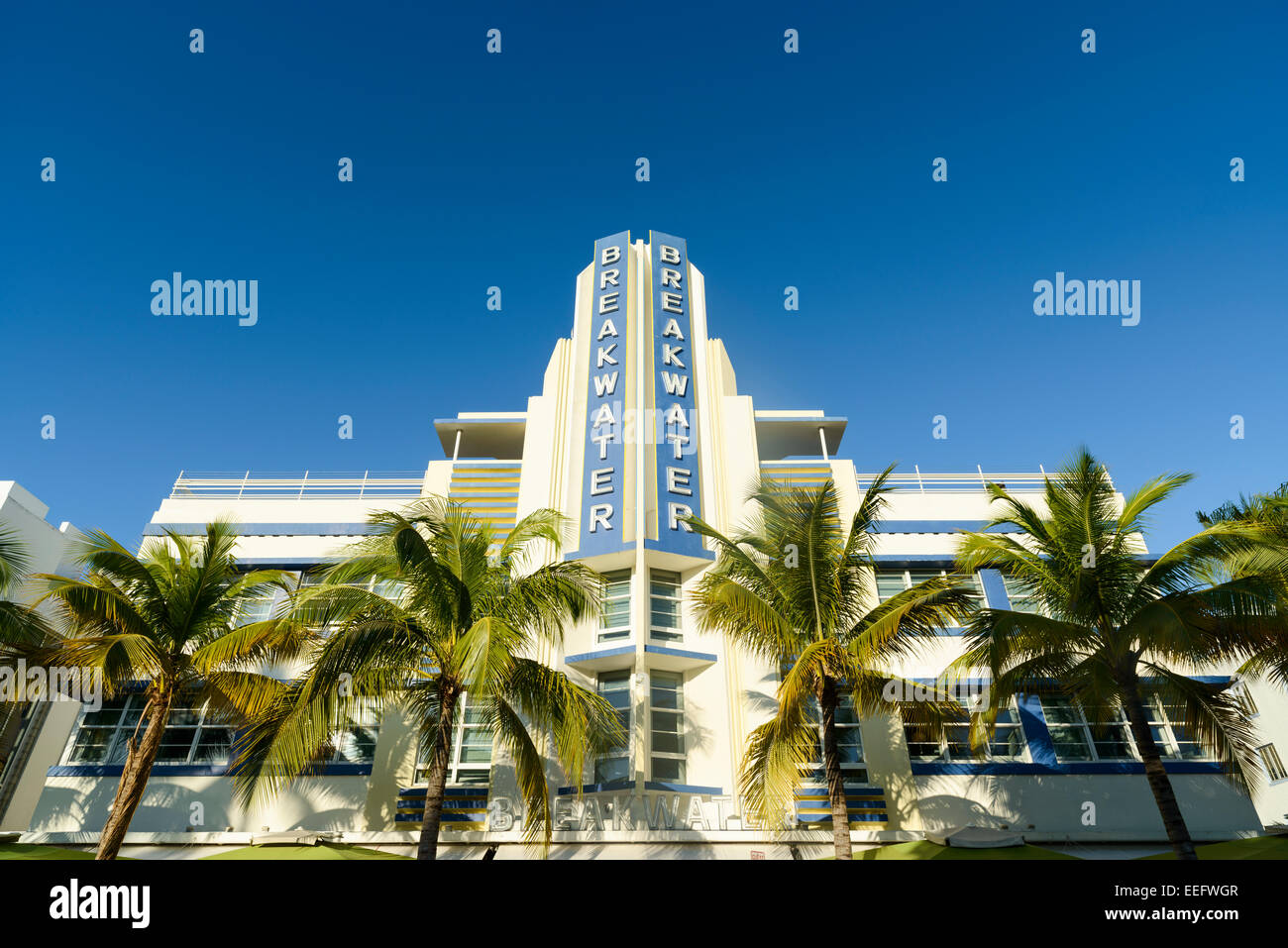Breakwater Hotel, South Beach, Miami, Floria, USA Stock Photo