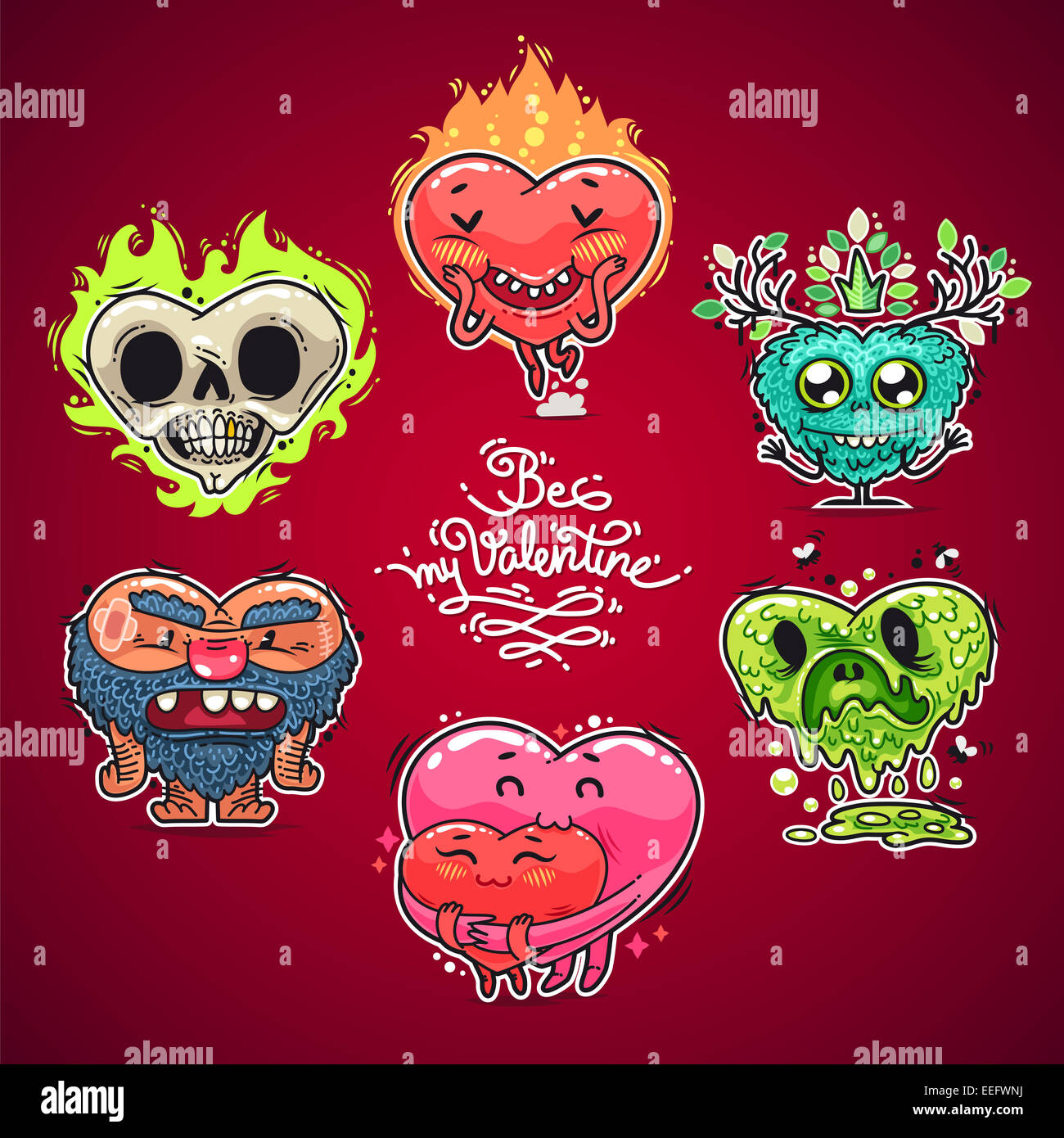 Cartoon valentine hi-res stock photography and images - Alamy