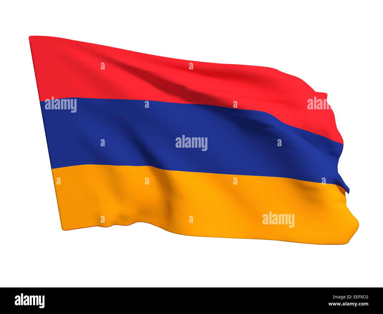 3d rendering of an Armenia flag on a white background Stock Photo - Alamy