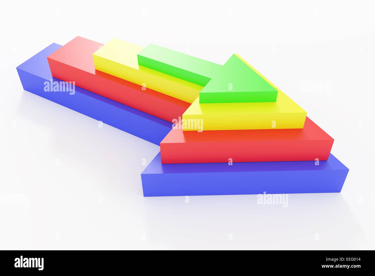 Four arrows point hi-res stock photography and images - Alamy