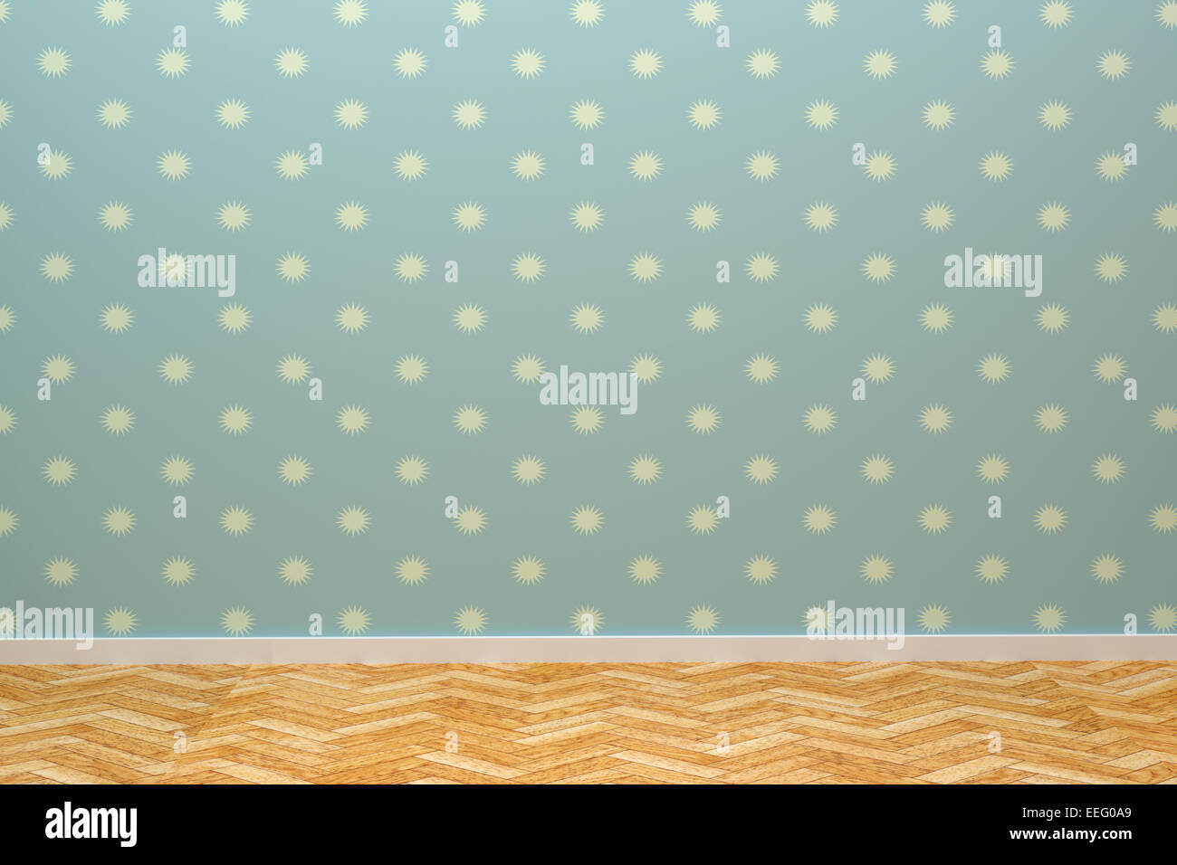 3d rendering of an empty room papered Stock Photo - Alamy