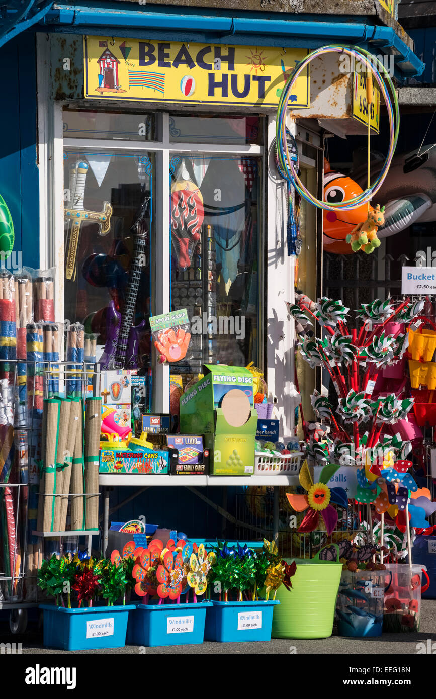 Llandudno Pier, childrens bucket and spade shop Stock Photo Alamy