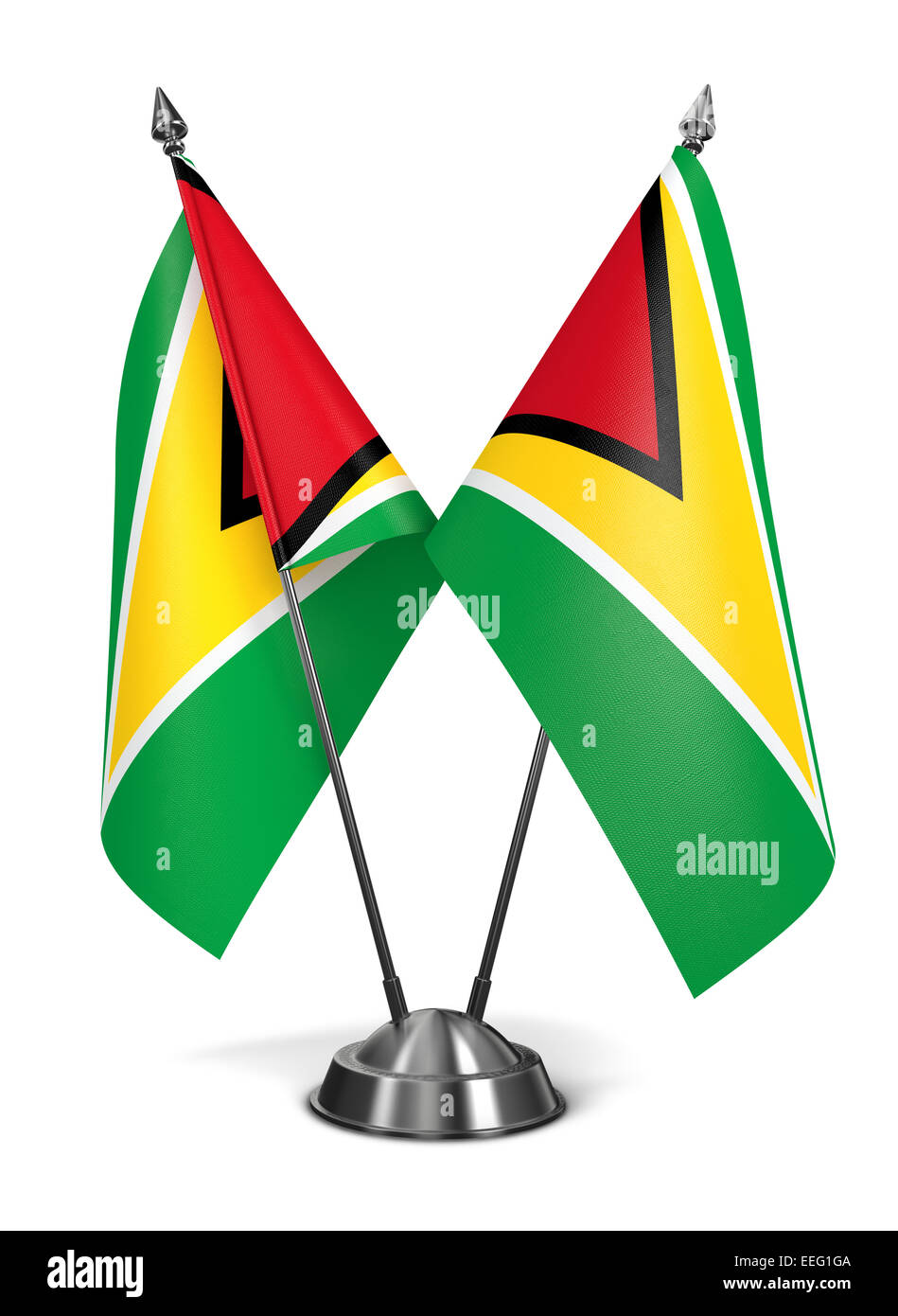 Guyana - Miniature Flags. Stock Photo