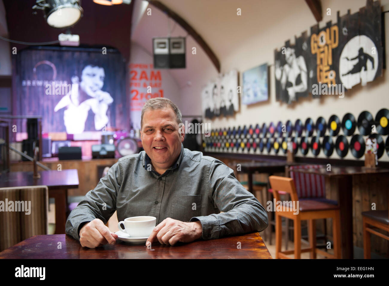 Brewhouse Cardiff with manager Nick Newman Stock Photo