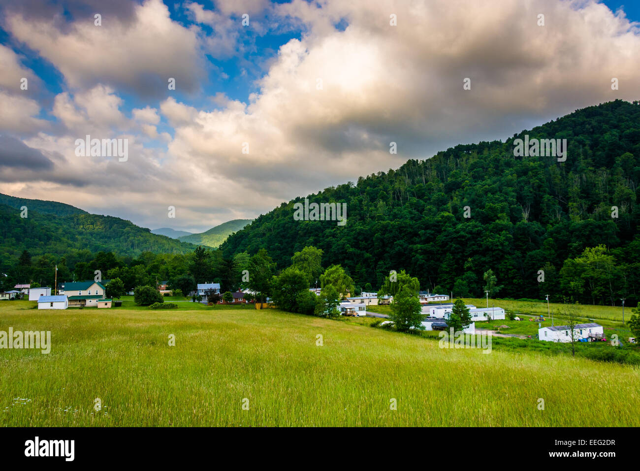 Morning view of Harman, West Virginia Stock Photo Alamy