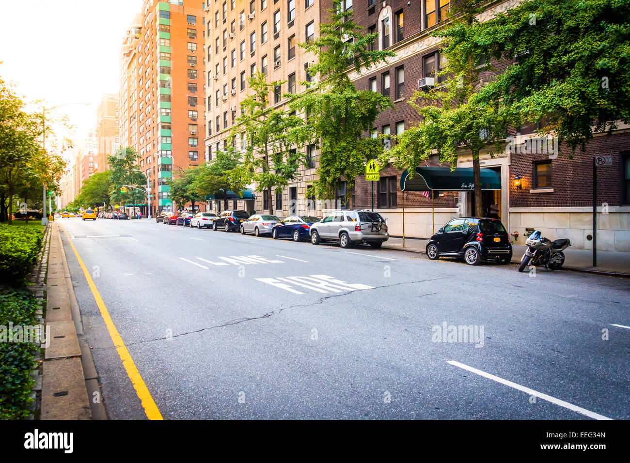 Park Avenue in Upper East Side, Manhattan, New York. Stock Photo