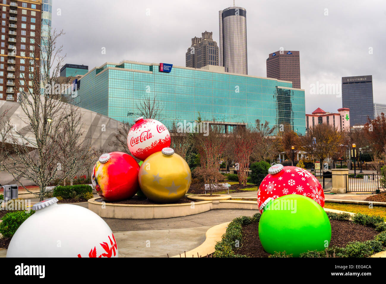 ATLANTA, GA, USA - DECEMBER 04: The World of Coca-Cola at Pemberton Place is a museum dedicated to the history of Coca-Cola, a w Stock Photo