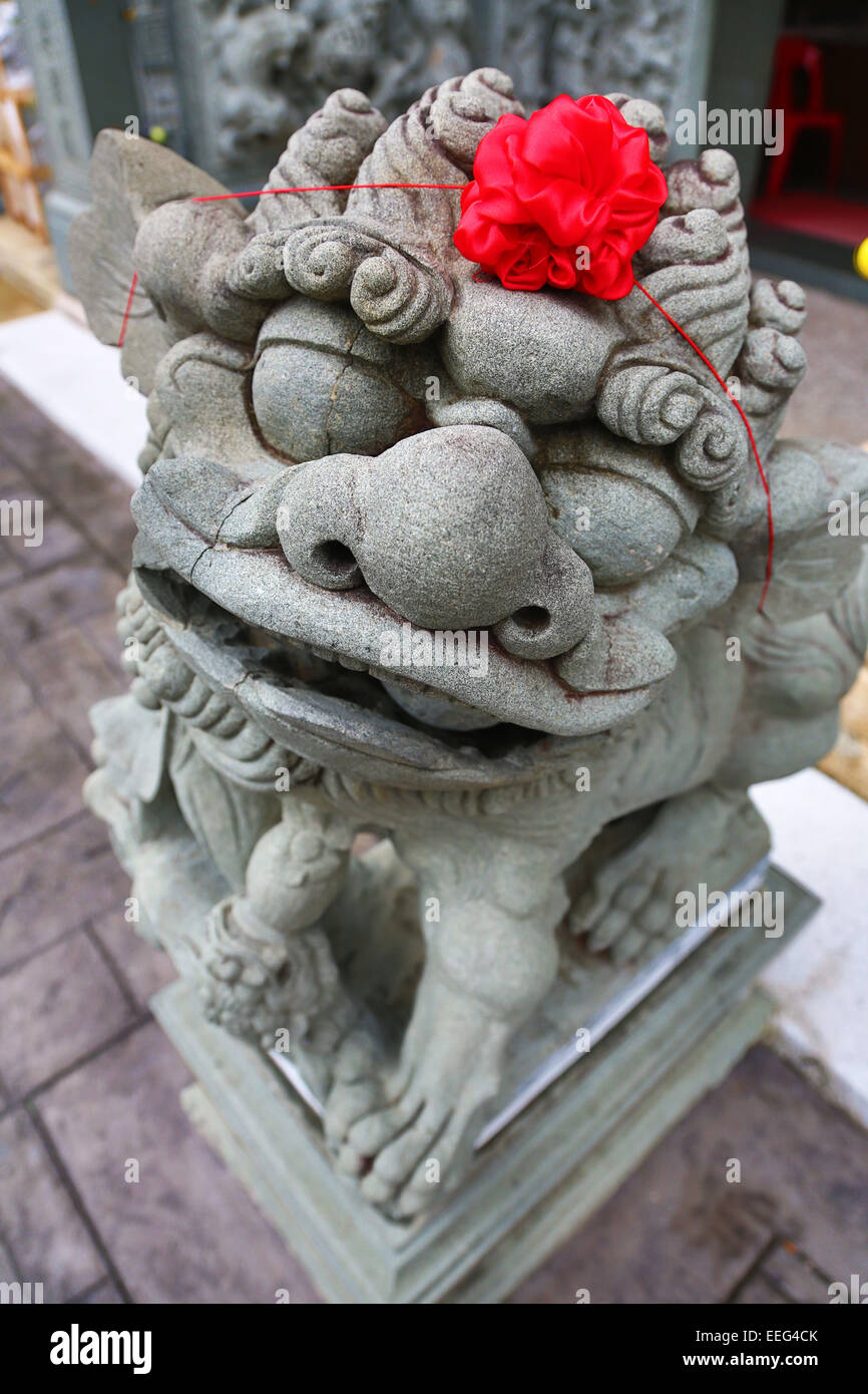 Hainan Temple, Thean Hou Kong, Georgetown, Penang, Malaysia dedicated to the patron deity of seafarers, Ma Chor Po Stock Photo