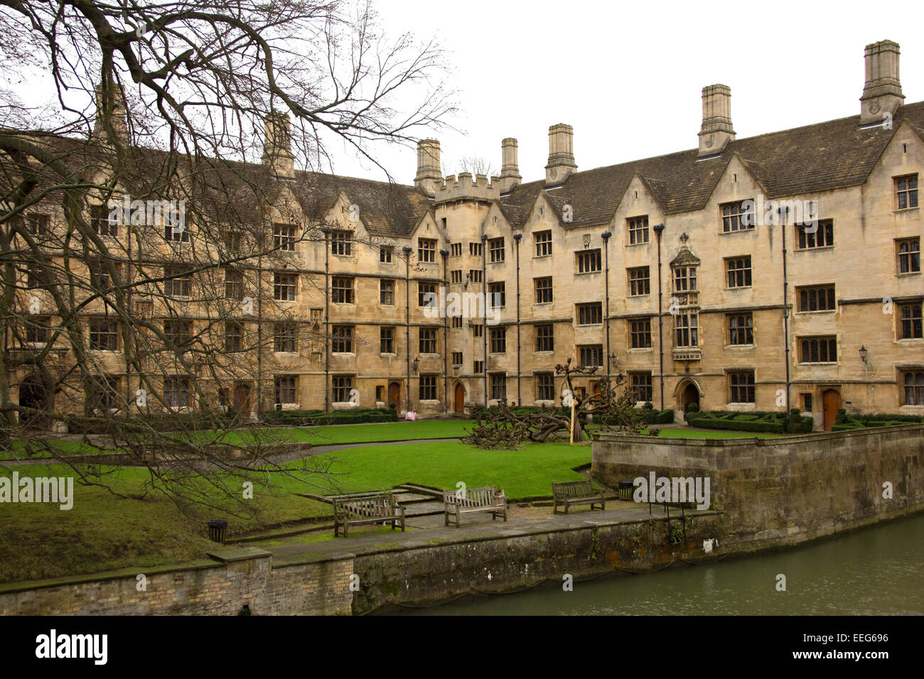 Bodley's Court on King's College campus in Cambridge, England. Stock Photo