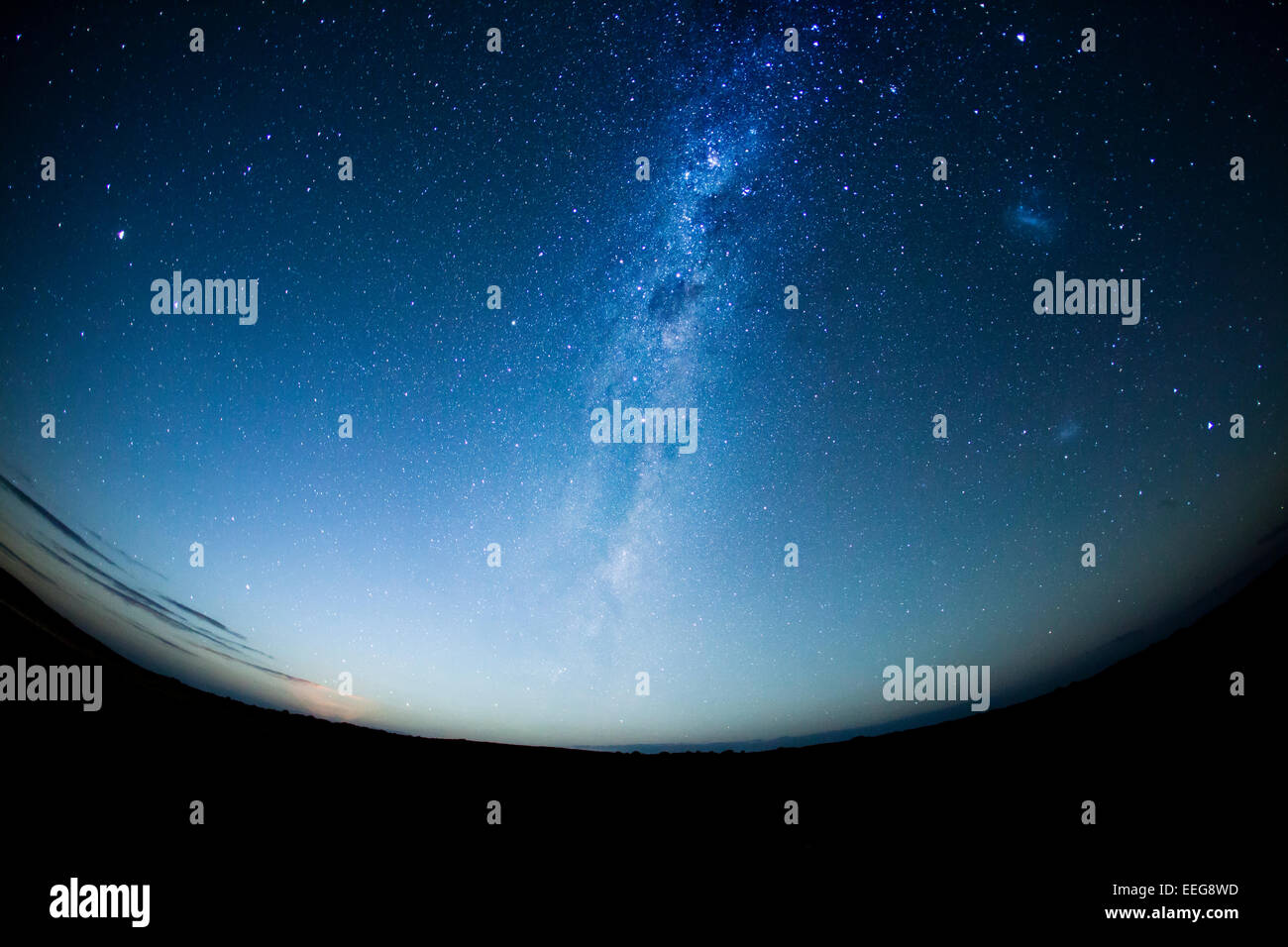 Night sky in the Southern hemisphere with milkway Stock Photo