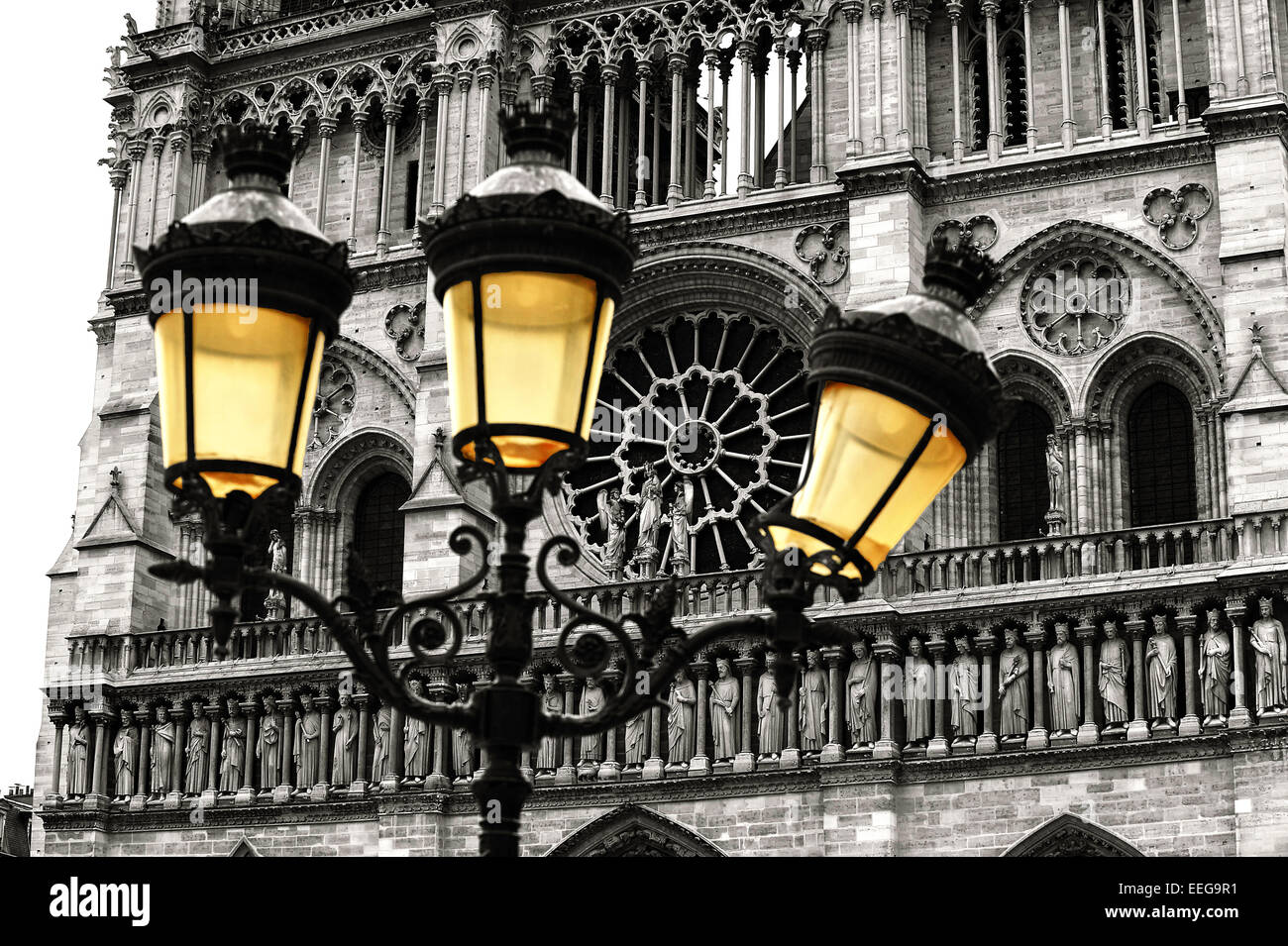 Lamps at Notre Dame Stock Photo Alamy