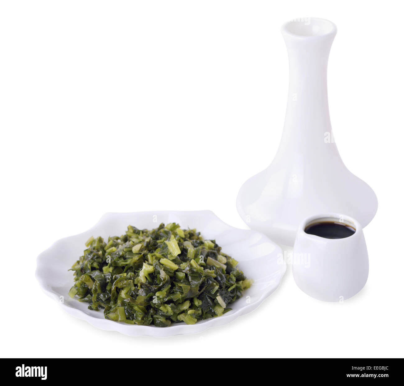 Allium ursinum - tasty appetizer. Isolated on white background Stock Photo