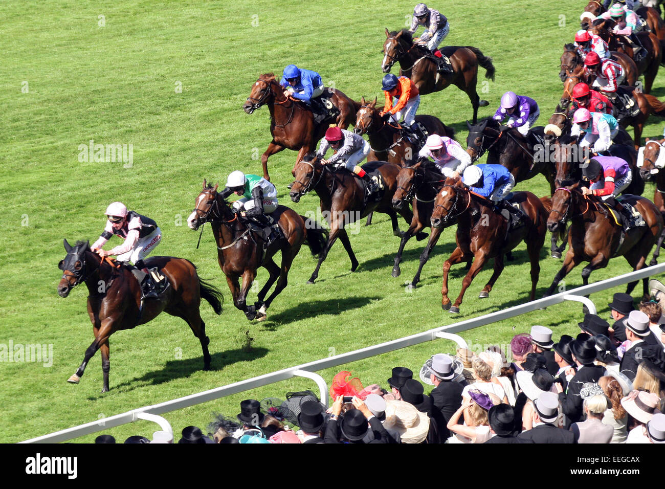 Royal Ascot, Winners presentation. The Fugue with William Buick up wins the Prince of Wales's Stakes Stock Photo