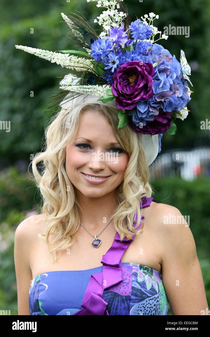 Royal Ascot Fashion on Ladies Day Woman with stylish has Stock Photo ...