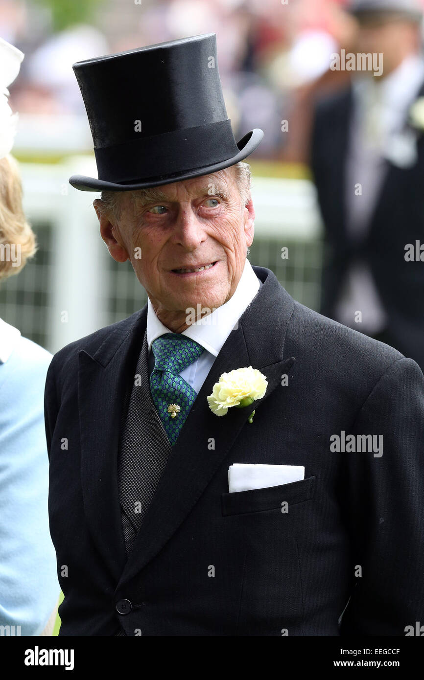 Royal Ascot, Portrait of Prince Philip Stock Photo