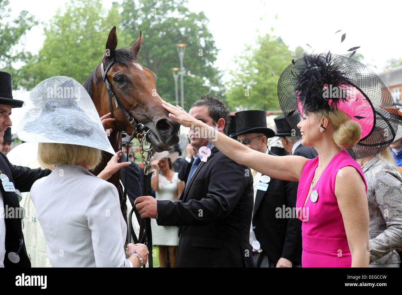 Royal Ascot, Bracelet with connection after winning the Ribblesdale Stakes Stock Photo