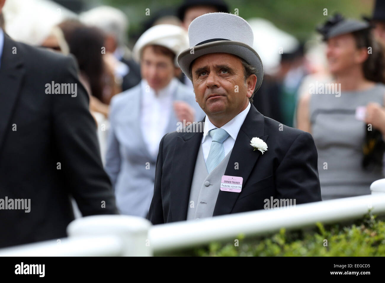 Royal Ascot, Portrait of German coach Andreas Woehler Stock Photo