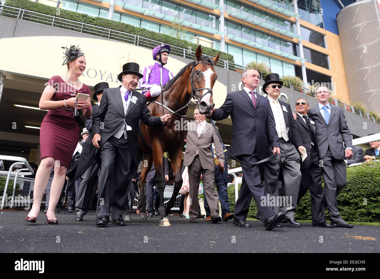 Royal Ascot, Leading Light with Joseph O'Brien and up connection after winning the Gold Cup Stock Photo