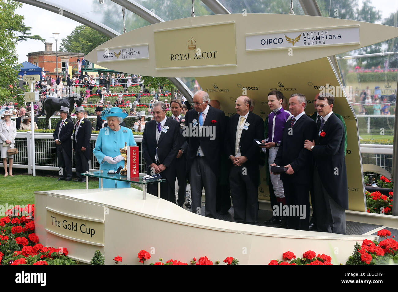 Royal Ascot, Winners presentation. Leading Light with Joseph O'Brien up
