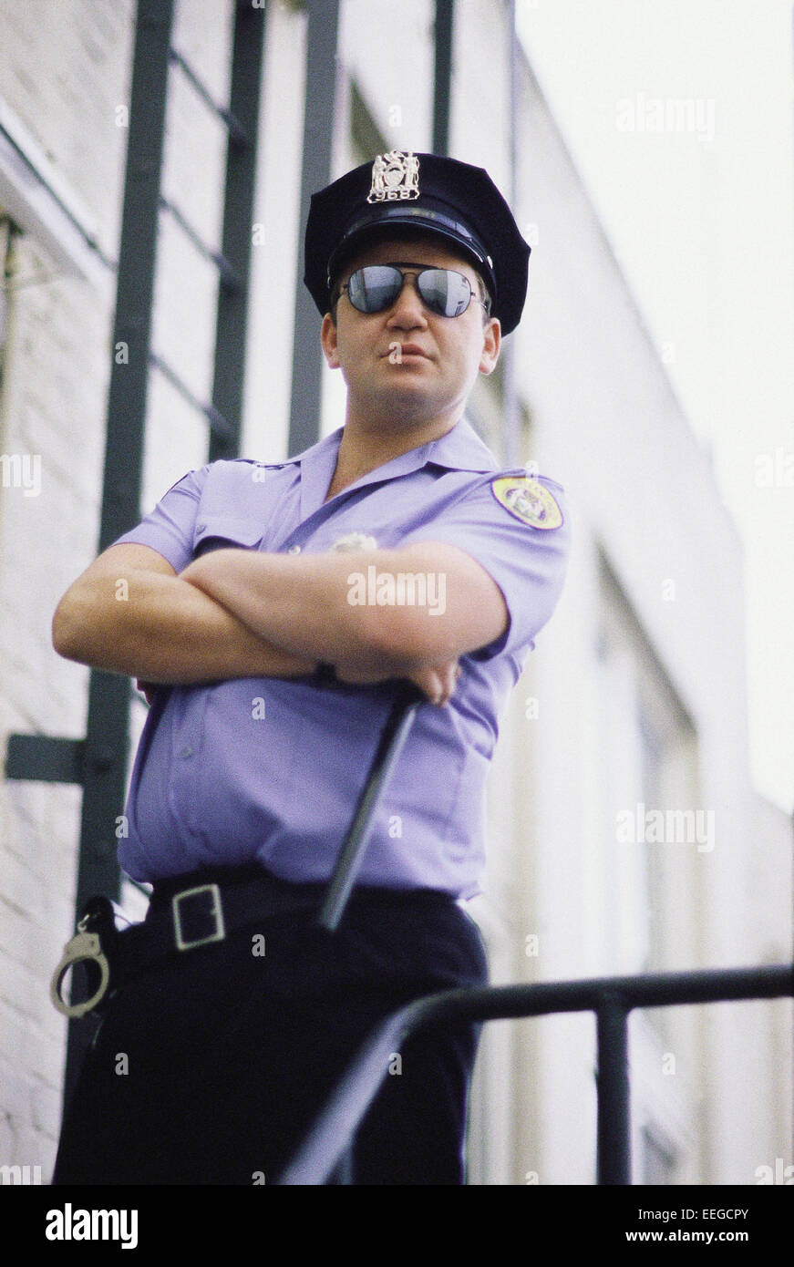 Hamburg, Germany, American policeman Stock Photo