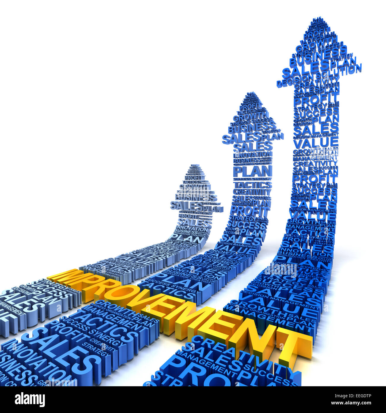 Business improvement concept, 3d render Stock Photo