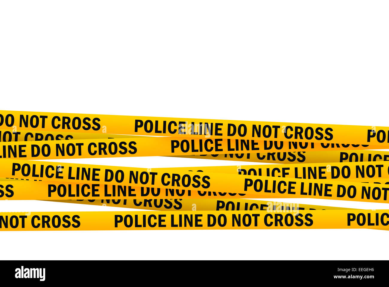 Police Line Do Not Cross Yellow Headband Tape isolated on white Background  with Clipping PAth Stock Photo - Alamy