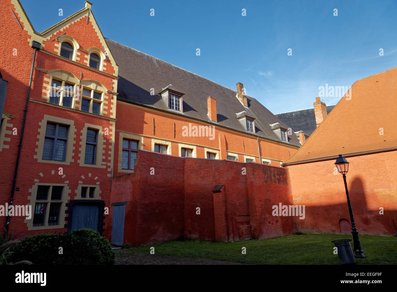 A rear view of the Hospice Comtesse museum, Lille, France Stock Photo