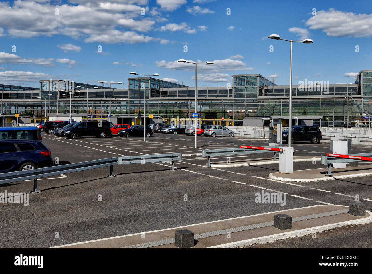 Berlin, Germany, the parking deck of the parking garage at the crossing Station Stock Photo