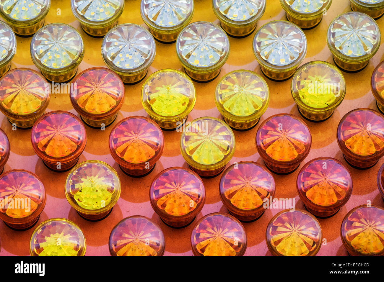 Lamps on a funfair. Stock Photo