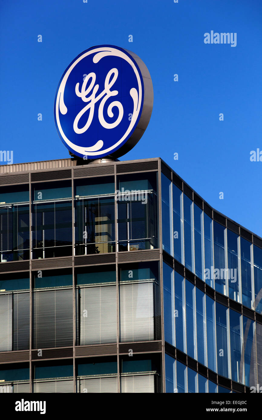 The headquarter of GE Money Bank, sign Prague Czech Republic Stock Photo