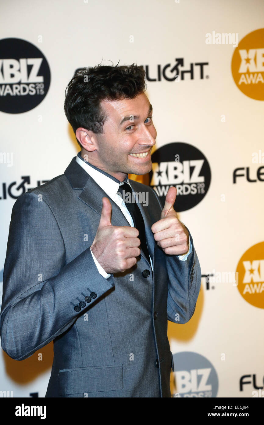 LA, California, USA. 16th Jan, 2015. Adult film actor James Deen