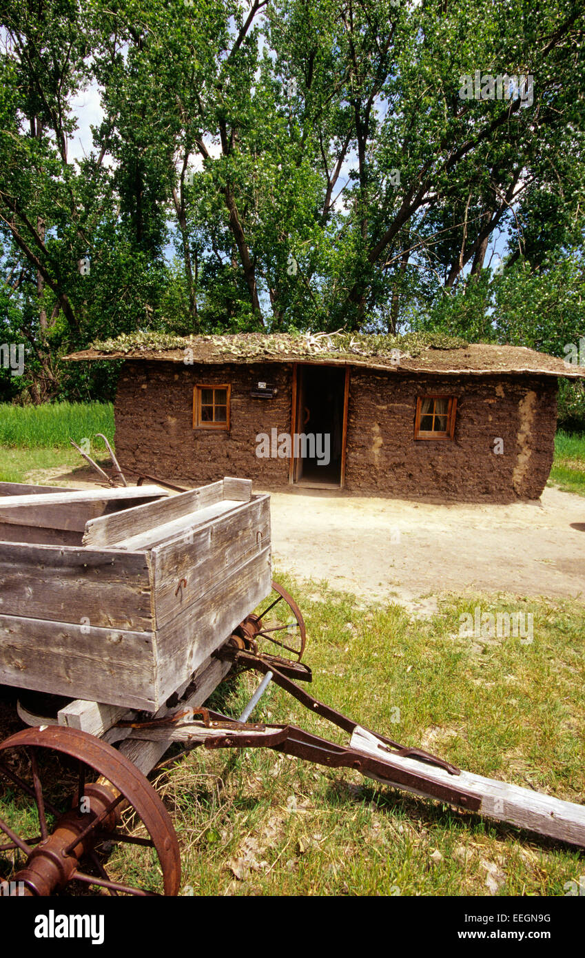 The Sod House Museum, Gothenburg, Nebraska, USA Stock Photo Alamy